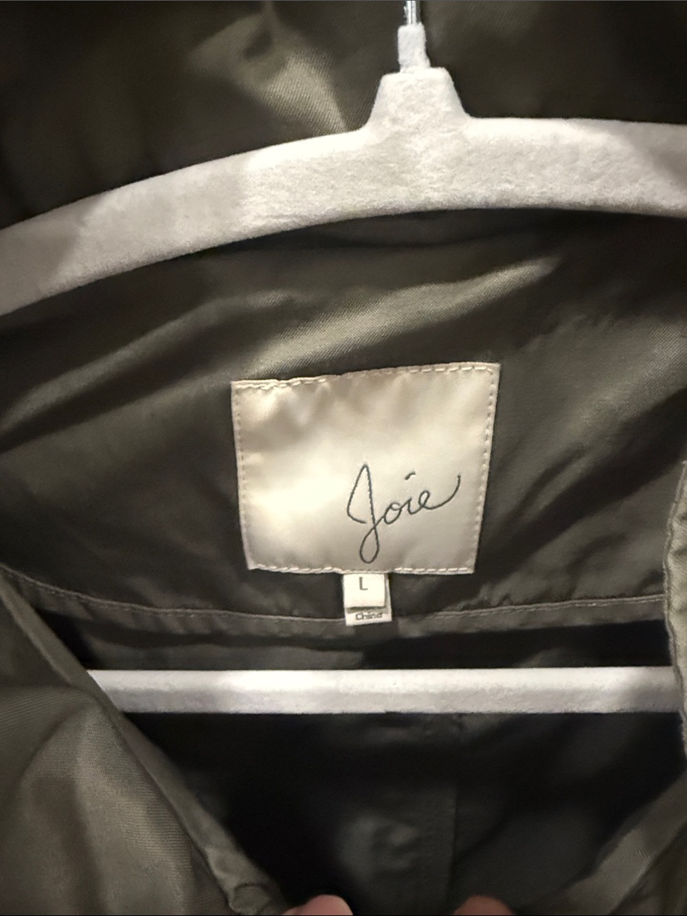 Joie Women’s Olive Green Hooded Field Jacket - Picture 2 of 7